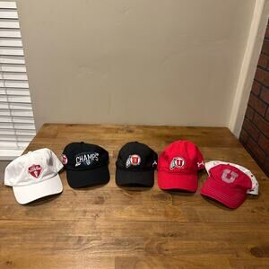 Lot of 5 Various Utah Utes University of Utah Baseball Caps Trucker Hats